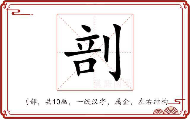剖 剖